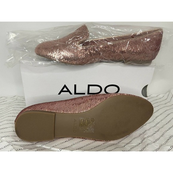 Aldos Thayllan-86 Gold Flats New In Box Size 6.5 - Picture 3 of 5